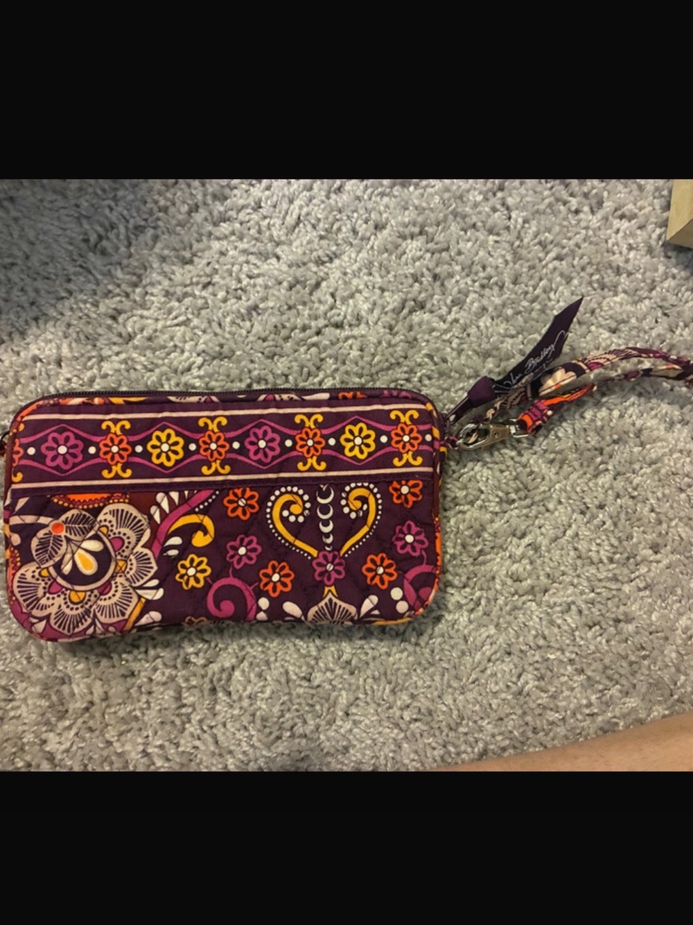 Vera Bradley Plum Floral Wristlet Wallet